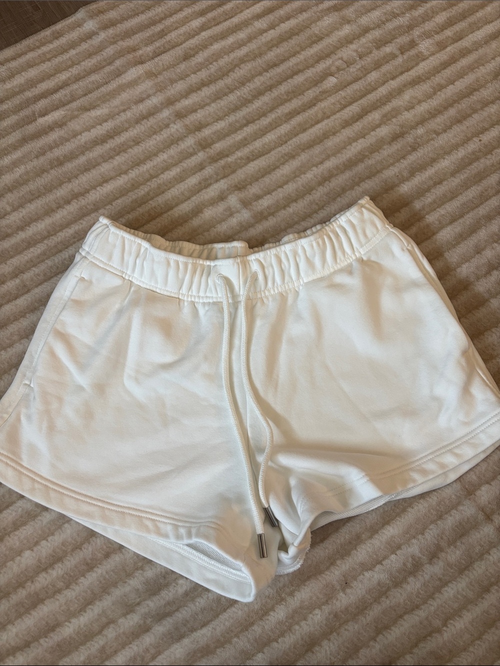 Athleta White Athletic Drawstring Shorts